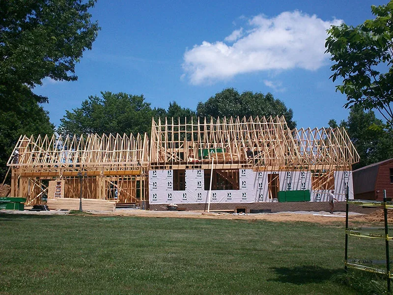 A custom home built by JWI Restoration & Construction